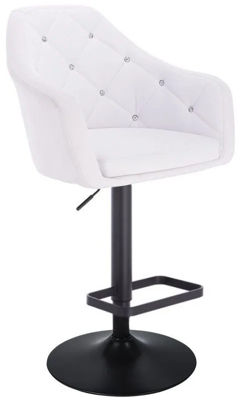 LuxuryForm DESIGN Barová stolička ROMA na čiernom tanieri - biela