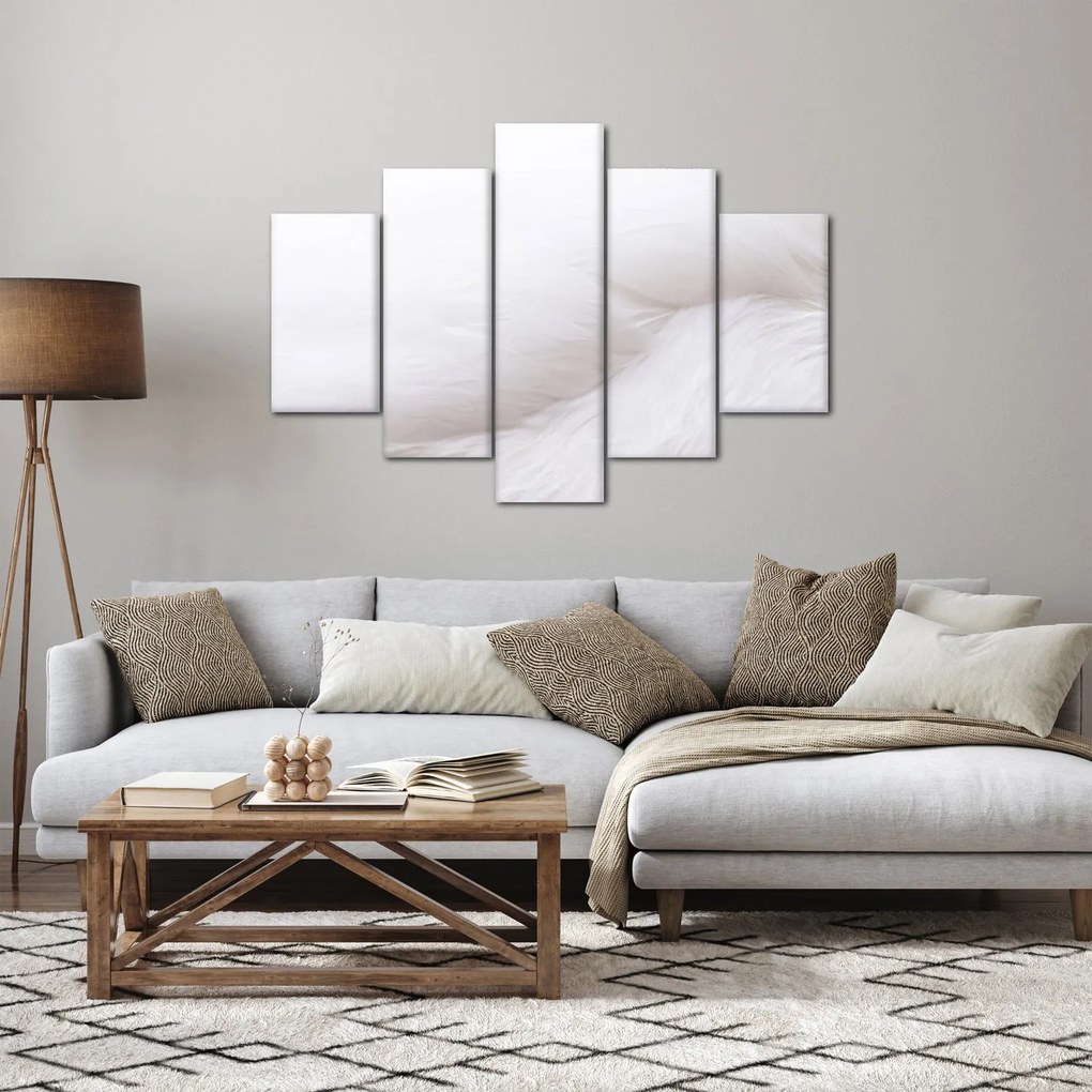 Obraz - Biele pierko (150x105 cm)