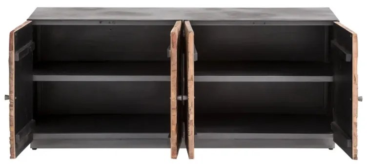 furniture-nabytek.cz - Masívna nástenná jednotka Derby z recyklovaného dreva, lakovaná, šedá