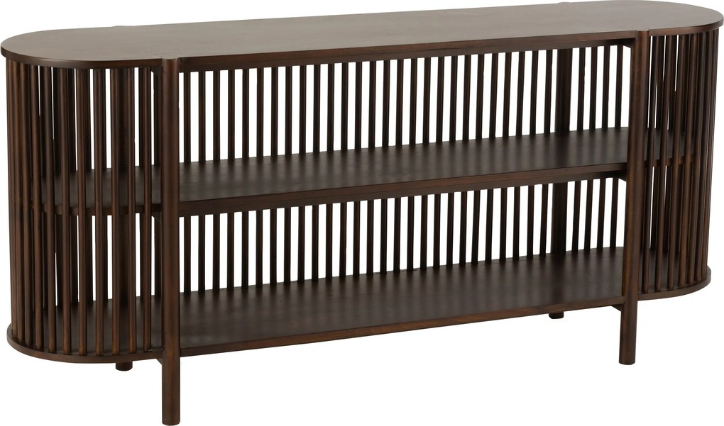 Hnedá drevená komoda Conie - 160*38*78 cm