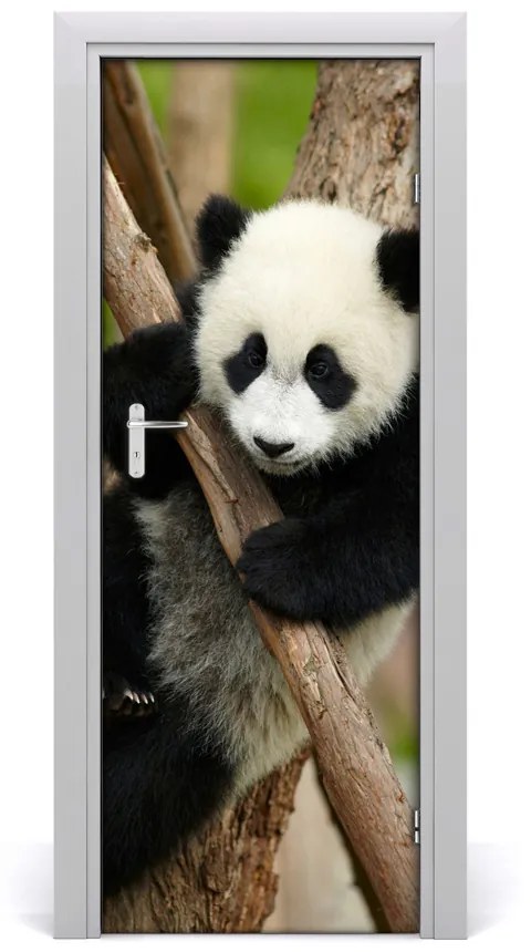 Samolepiace fototapety na dvere Panda na strome 85x205 cm