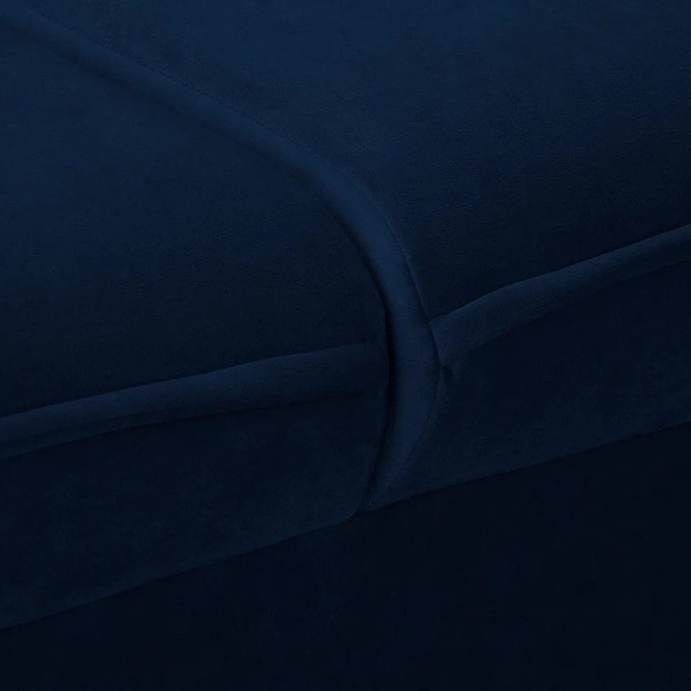 Tmavomodrá zamatová pohovka 138 cm Juli – Ropez