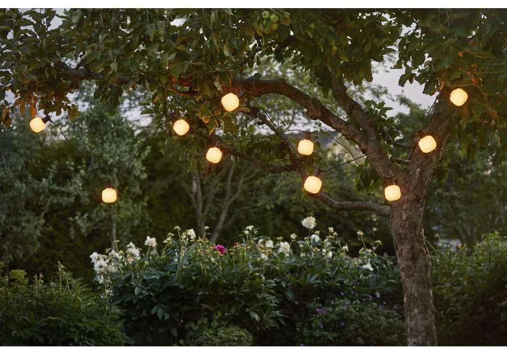 Čierna vonkajšia svetelná LED reťaz Star Trading Circus Maxi, dĺžka 5 m