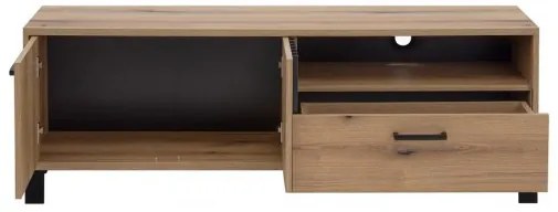 TV stolík/skrinka Neo NE1 (dub evoke + čierna matná). Vlastná spoľahlivá doprava až k Vám domov. 1048497
