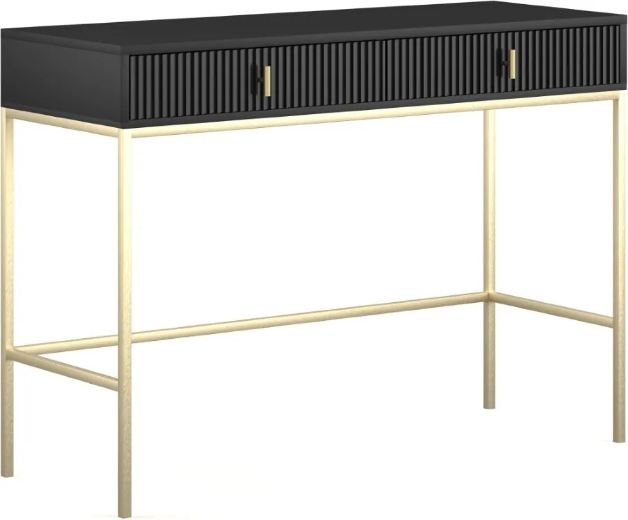 Toaletní stolek Maggiore 104 cm černý/zlatý