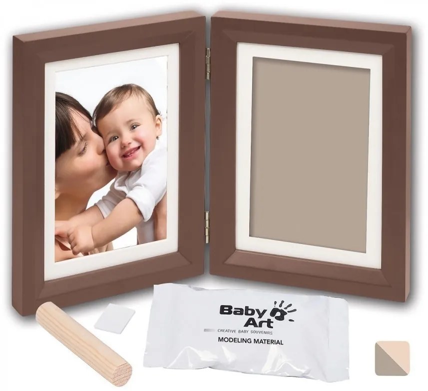 Drevený rámček pre odtlačok My Baby Touch Simple Brown