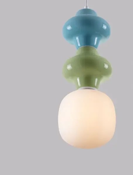LED zeleno-modré dizajnové svietidlo Clio 2