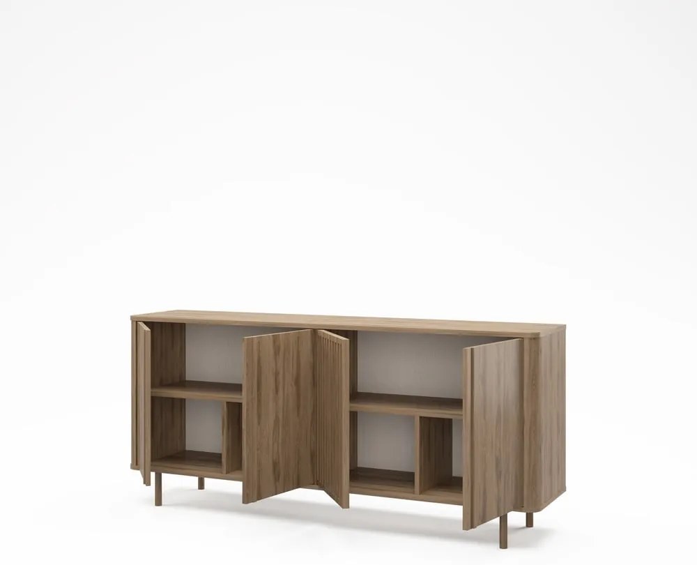 Komoda v dekore duba v prírodnej farbe 180x80x40 cm Salma – Marckeric