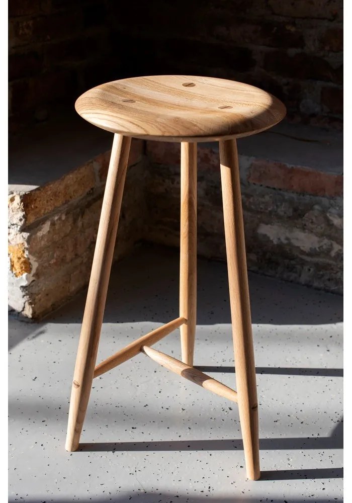 Barová stolička z dubového dreva v prírodnej farbe (výška sedadla 75 cm) Blanc – Gazzda