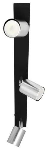 LED Bodové svietidlo TUNE 3xGU10/4,8W/230V matný chróm/čierna