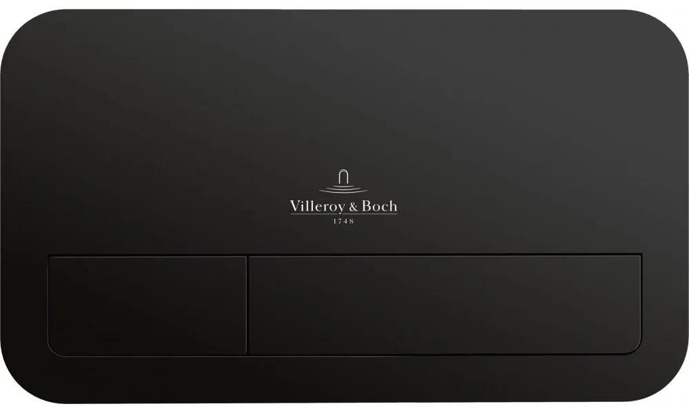 VILLEROY &amp; BOCH ViConnect E200 ovládacie tlačítko dvojčinné, plastové, čierna matná, 922490AN