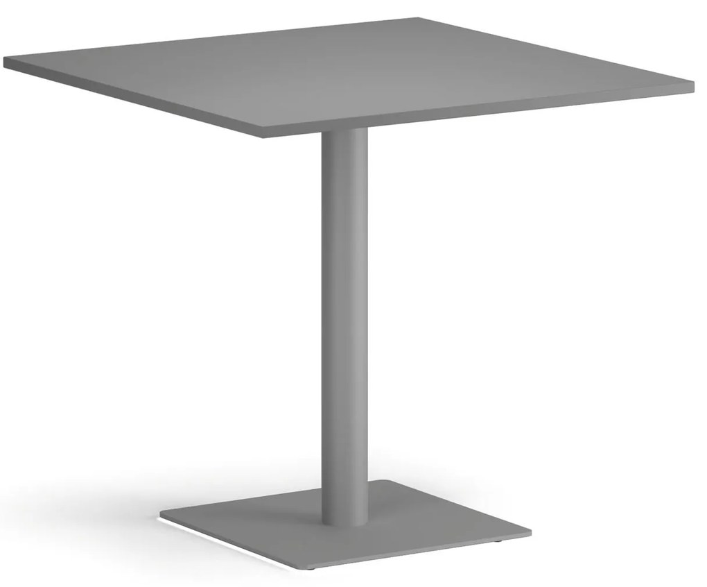 Konferenčný stolík ENZO, 80x80 cm, sivostrieborná podnož, grafit