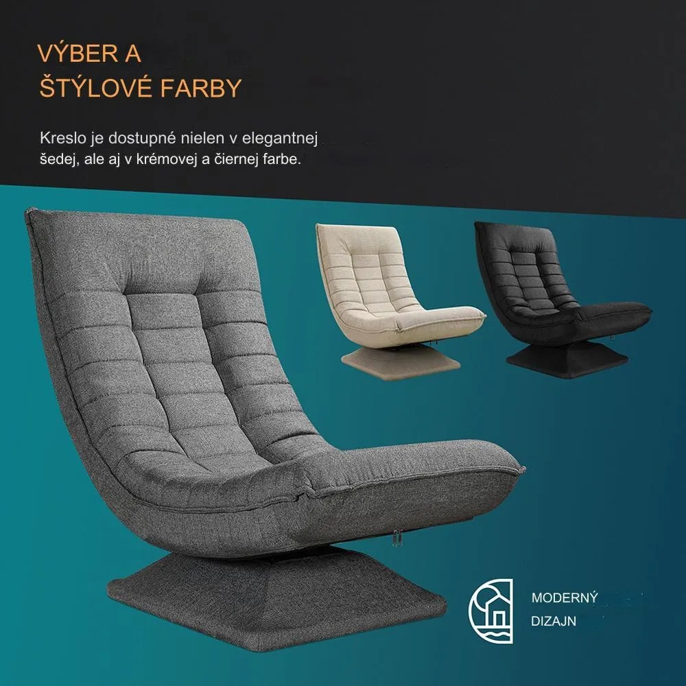 InternetovaZahrada Relaxačné kreslo - šedé