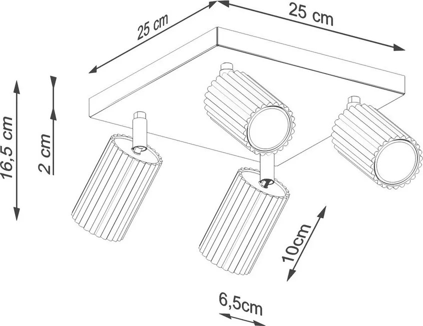 Taupe kovové bodové svietidlo ø 6,5 cm Gleam – Sollux