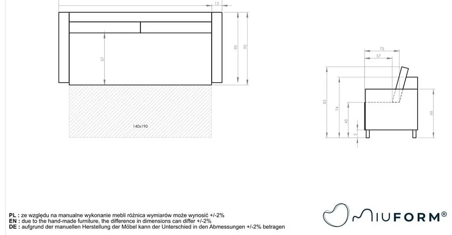 Tyrkysovomodrá rozkladacia pohovka Miuform Charming Charlie