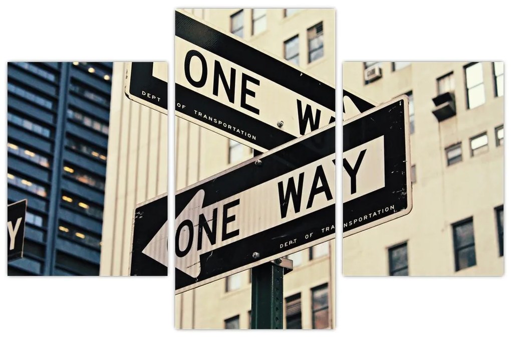 Obraz - New York ONE WAY (90x60 cm)