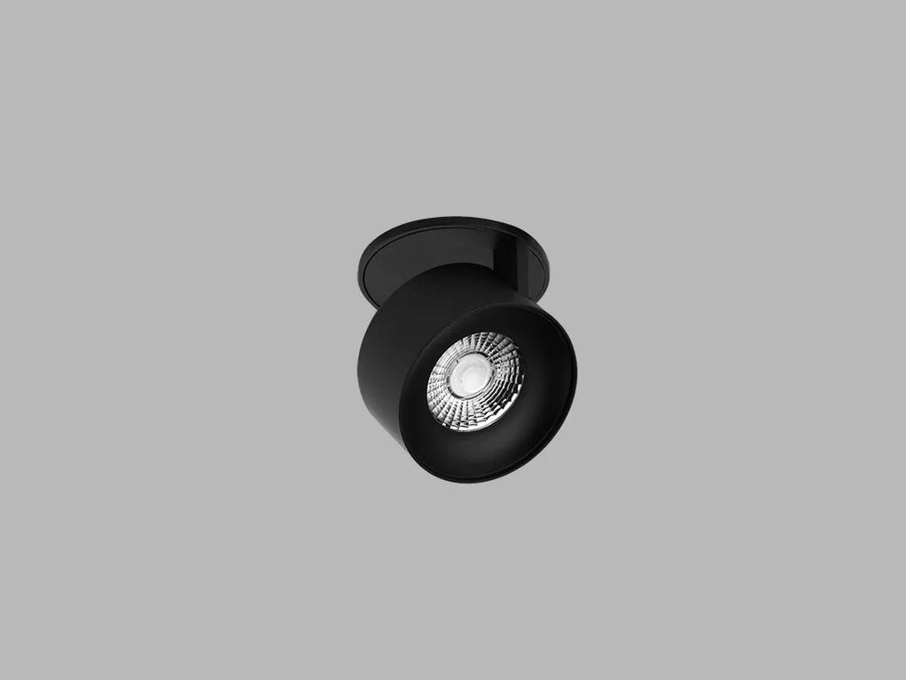 LED2 Stropné bodové LED osvetlenie KLIP, 11W, teplá biela, okrúhle, čierne
