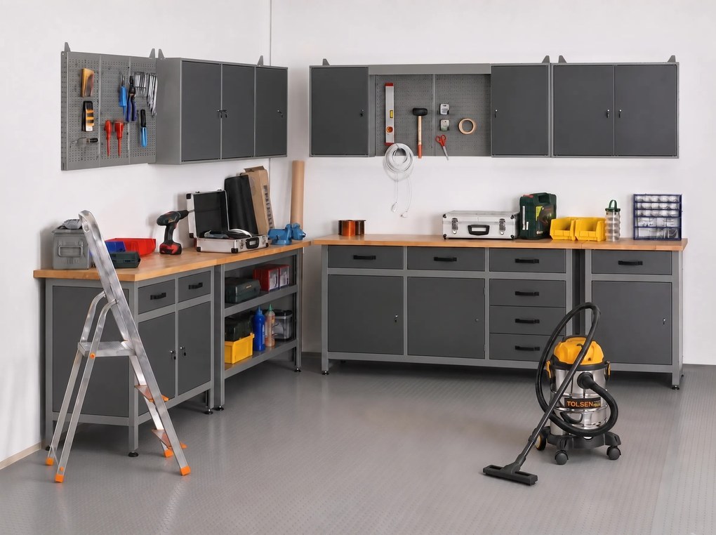 Závesný panel na náradie G1, perforovaný, 595 x 395 x 25 mm