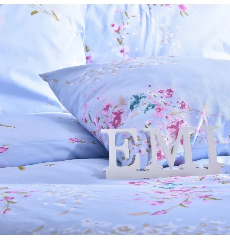 Obliečky bavlnené Stela modré EMI, Francúzsky set1 200x220 + 2x (70x90)