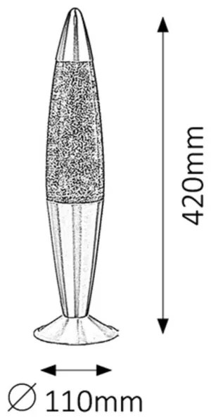 Rabalux 4114 - Lávová lampa GLITTER 1xE14/25W/230V