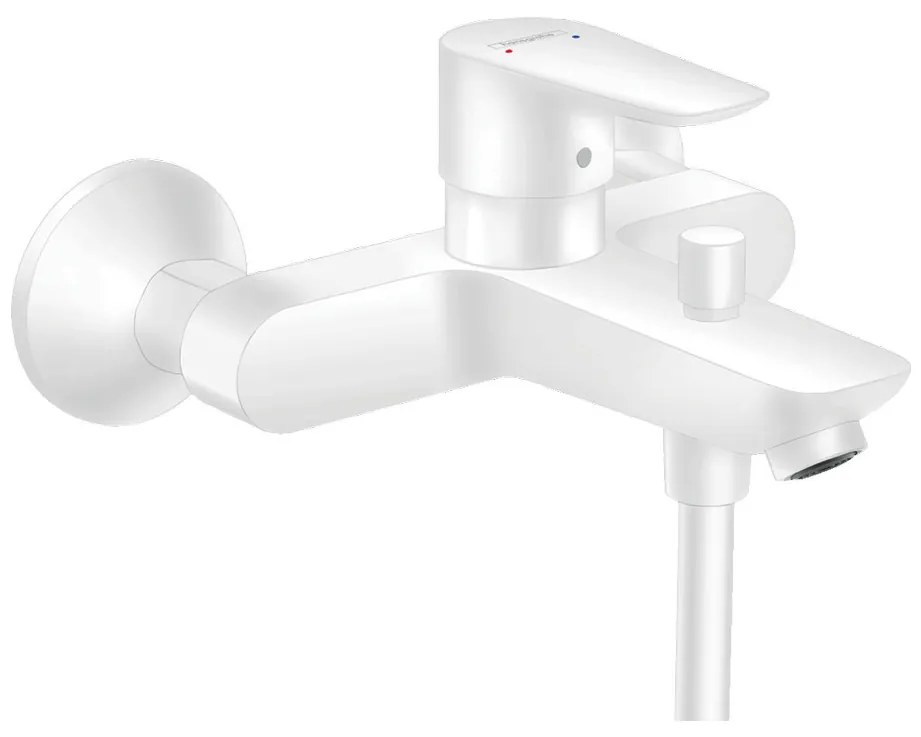 Hansgrohe Talis E, nástenná páková vaňová batéria, biela matná, HAN-71740700