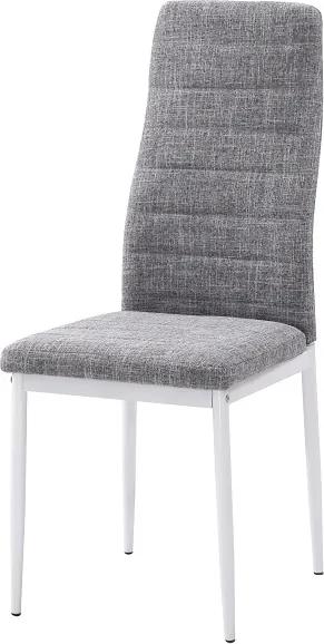Židle, světlešedá látka / bílý kov, COLETA NOVA 0000201232 Tempo Kondela