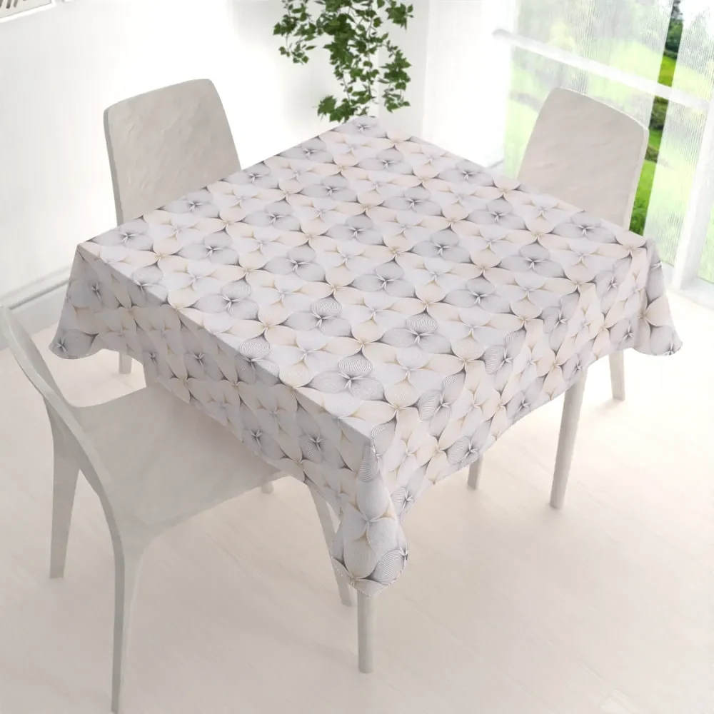 Biante Dekoračný štvorcový obrus PML-031 Designové geometrické obrazce na bielom 80x80 cm