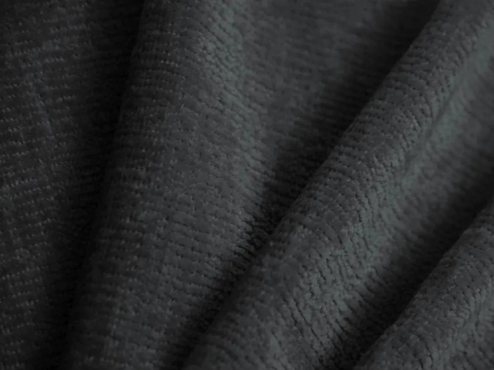 Tmavosivá čalúnená dvojlôžková posteľ s úložným priestorom s roštom 160x200 cm Ovalo – Micadoni