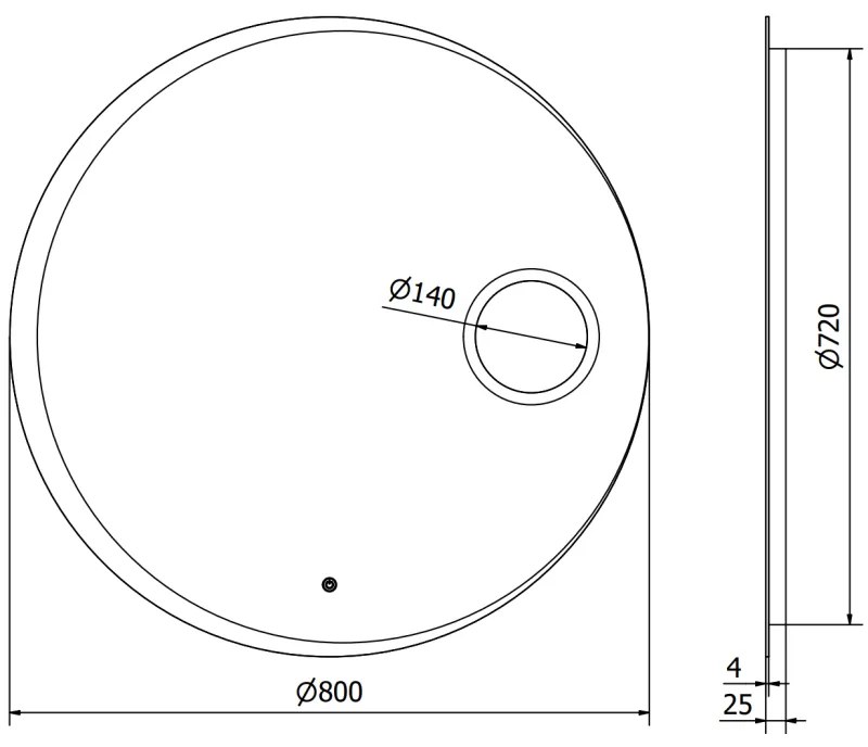 Mexen Ella, LED kúpeľňové zrkadlo s podsvietením a kozmetickým zrkadielkom 80x80 cm, 6000K, ochrana proti zahmlievaniu, 9811-080-080-611-00