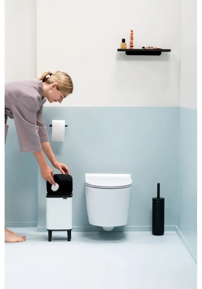 Biely oceľový odpadkový kôš 4 l Bo Hi – Brabantia