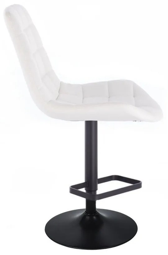 LuxuryForm DESIGN Barová stolička PARIS na čiernom tanieri - biela