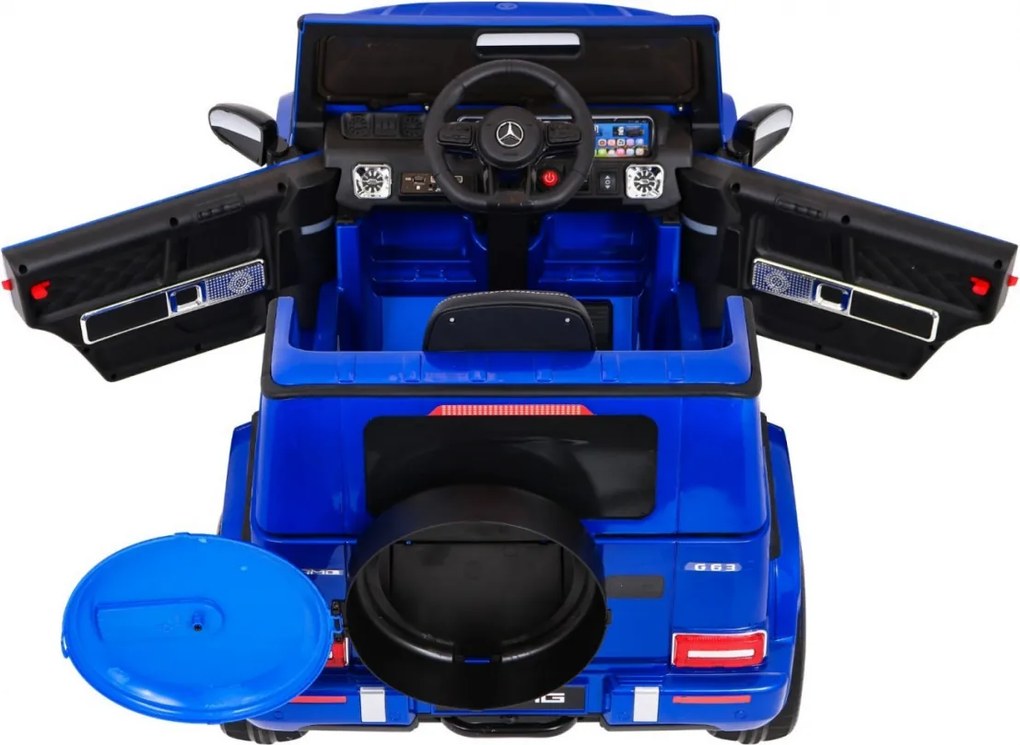 Ramiz Mercedes AMG G63 pre deti Modrá farba + diaľkové ovládanie