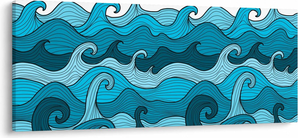 Obraz - Abstrakcia, more (120x50 cm)