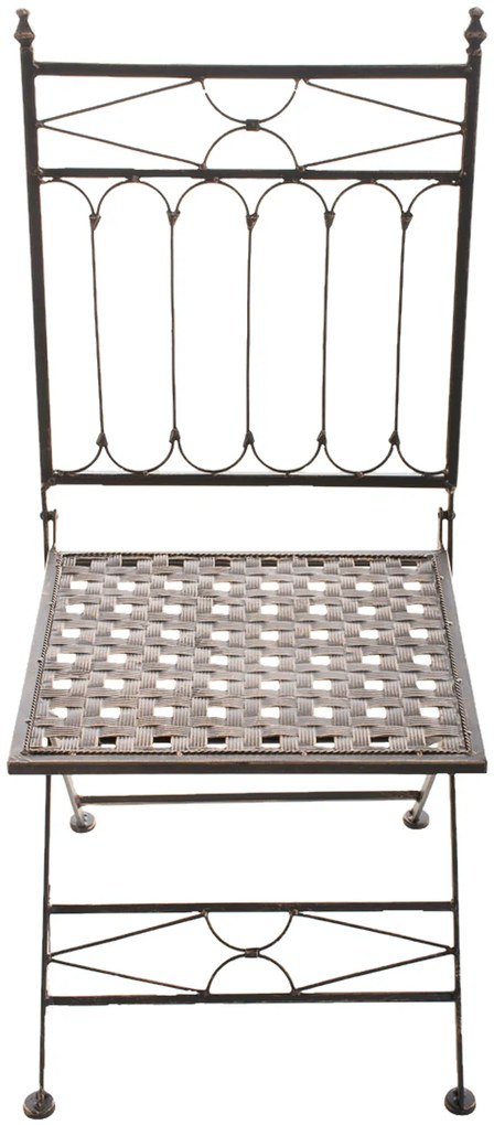 Kovová skladacia stolička Asina (SET 2 ks) - Bronzová