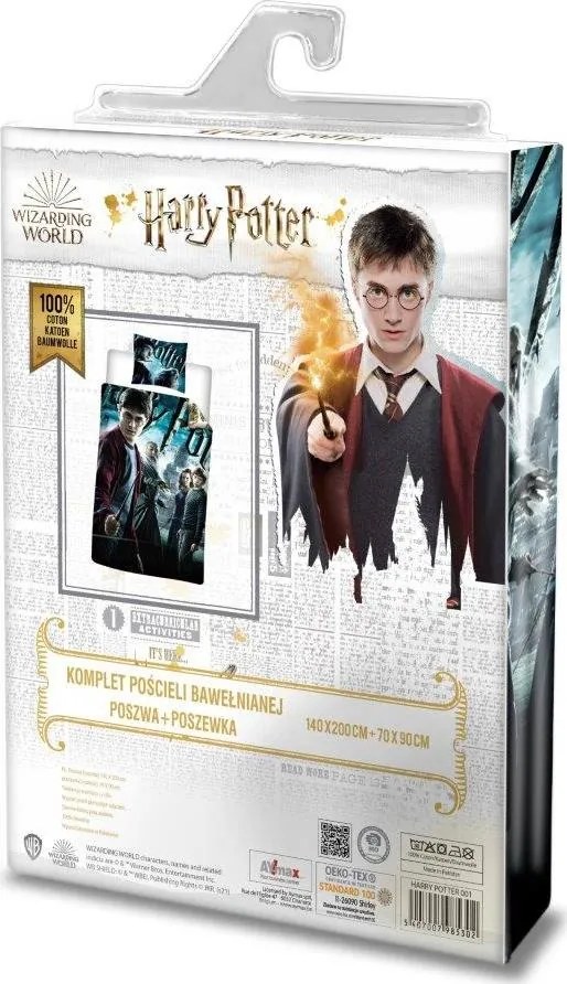 Detské bavlnené obliečky HARRY POTTER 001 - 140x200 cm