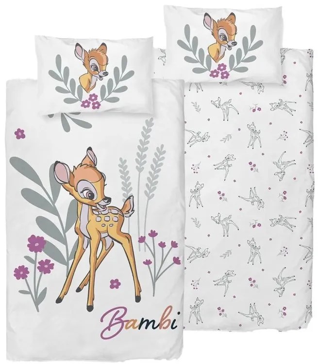 Obliečky do postieľky Bambi Kvetinový Svet  100x135/40x60 cm