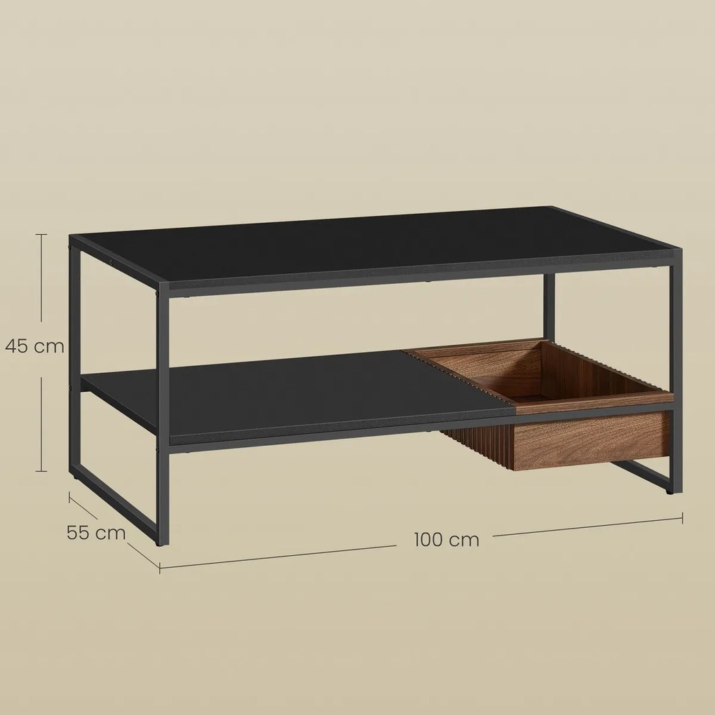 Konferenčný stolík E1081 BK, čierna