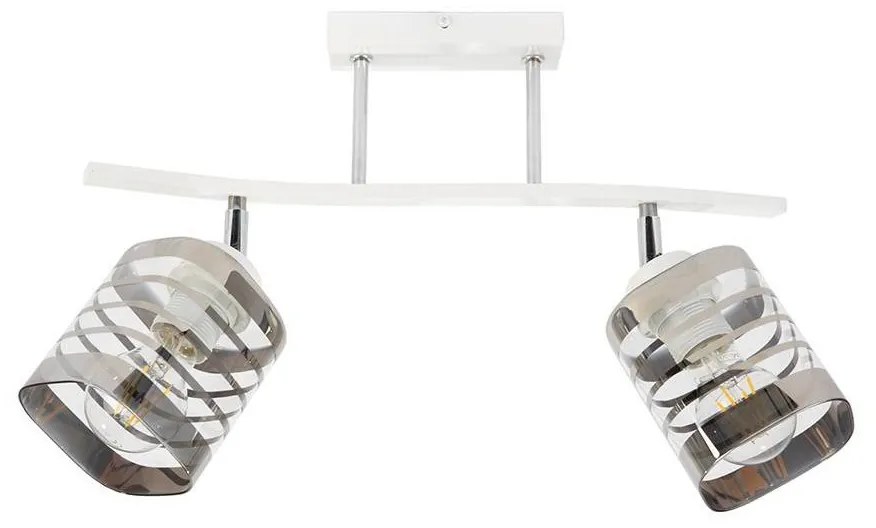 Stropné svietidlo Helix, 2x sklenené tienidlo so vzorom (výber z 2 farieb konštrukcie)