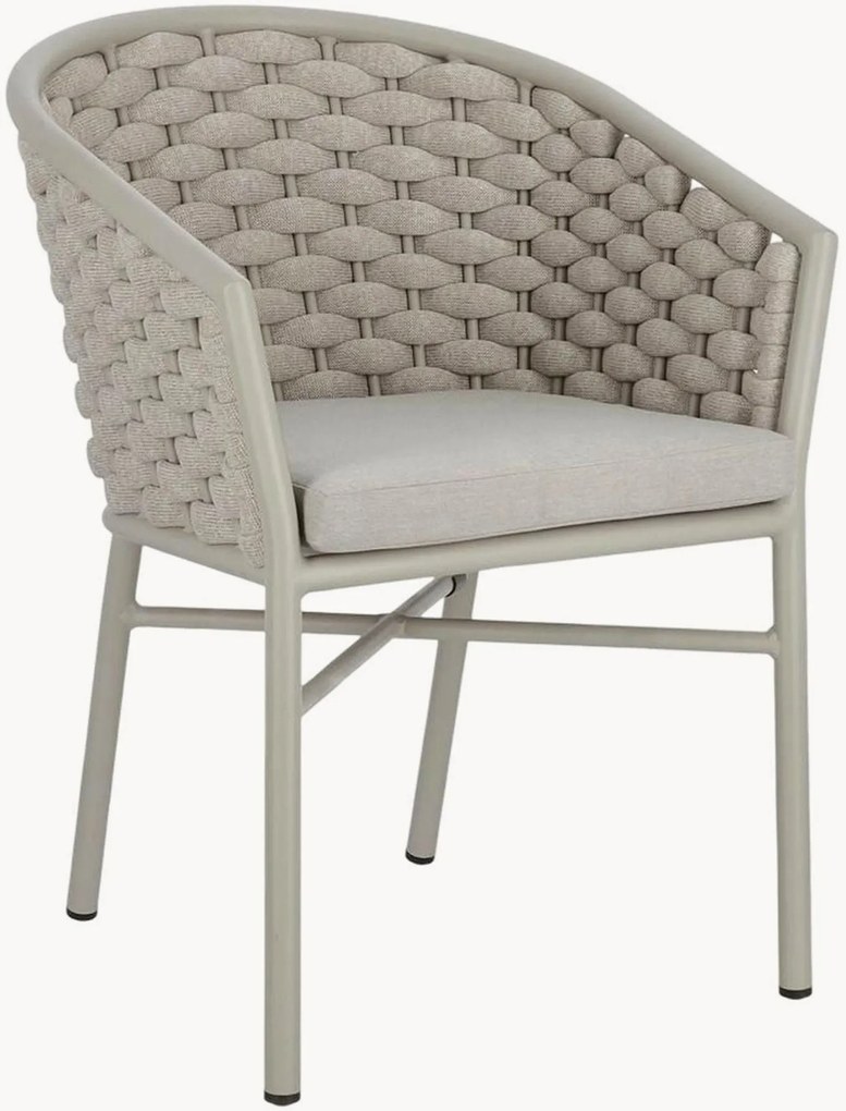 Stohovateľné záhradné jedálenské stoličky's opierkami Margalida, 4 ks