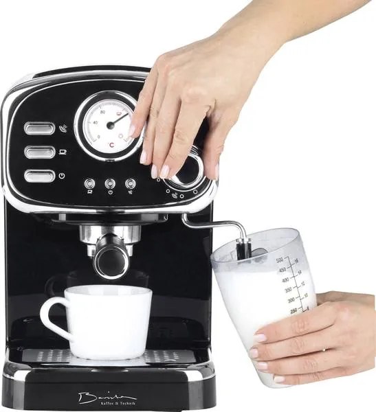 Espresso GourmetMaxx Barista Retro / černé / 1100 W / 15 bar