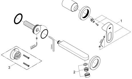GROHE 20289000 - Umývadlová dvojotvorová batéria BAULOOP 110 mm lesklý chróm