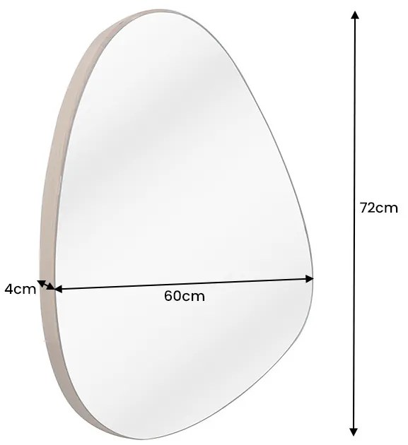 Dizajnové nástenné zrkadlo Daiwa 72 cm dub