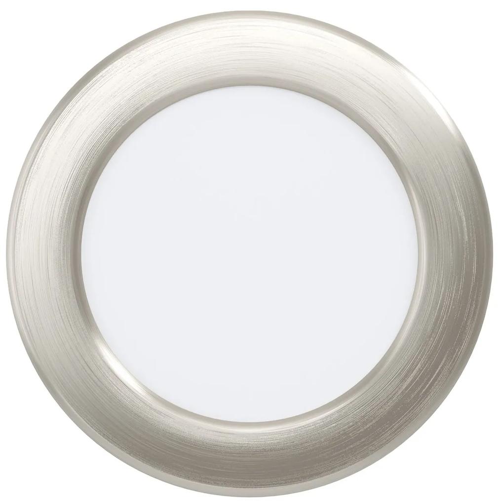 EGLO Zápustné LED bodové osvetlenie FUEVA 5, 5,5W, teplá biela, 117mm, okrúhle, strieborné