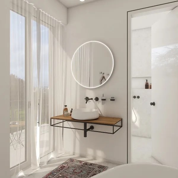 NIMCO ZP 26000R - LED kúpeľňové podsvietené zrkadlo 6500K priemer 60 cm IP44