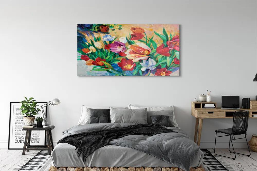 Obraz plexi Kvety 140x70 cm