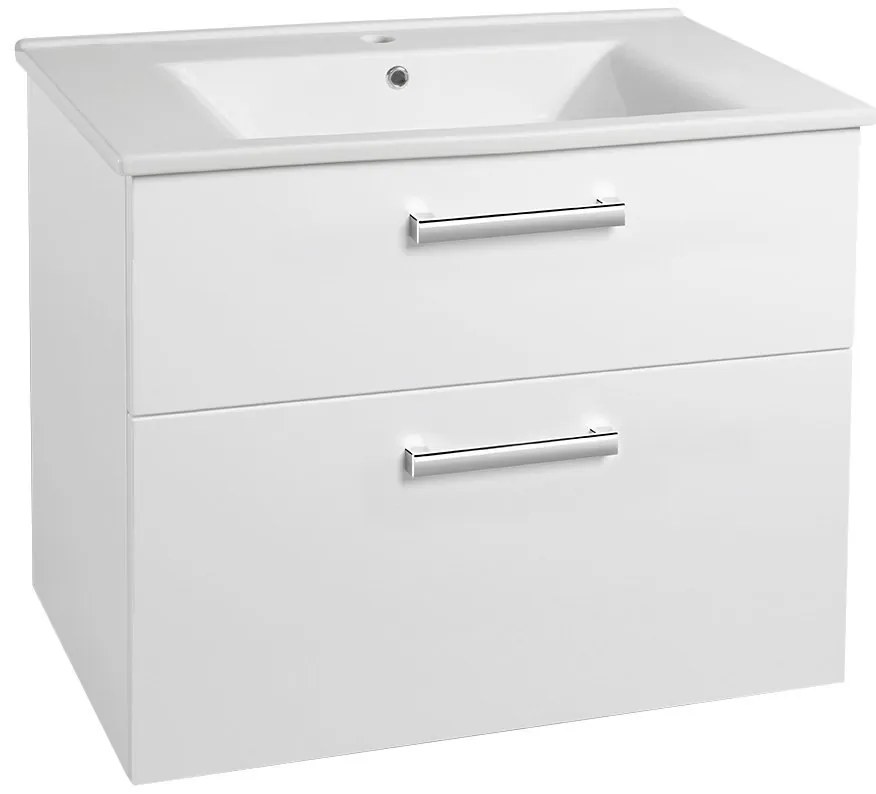 Aqualine Aqualine, VEGA umývadlová skrinka, 82x67,6x43,8 cm, 2xzásuvka, biela, VG083