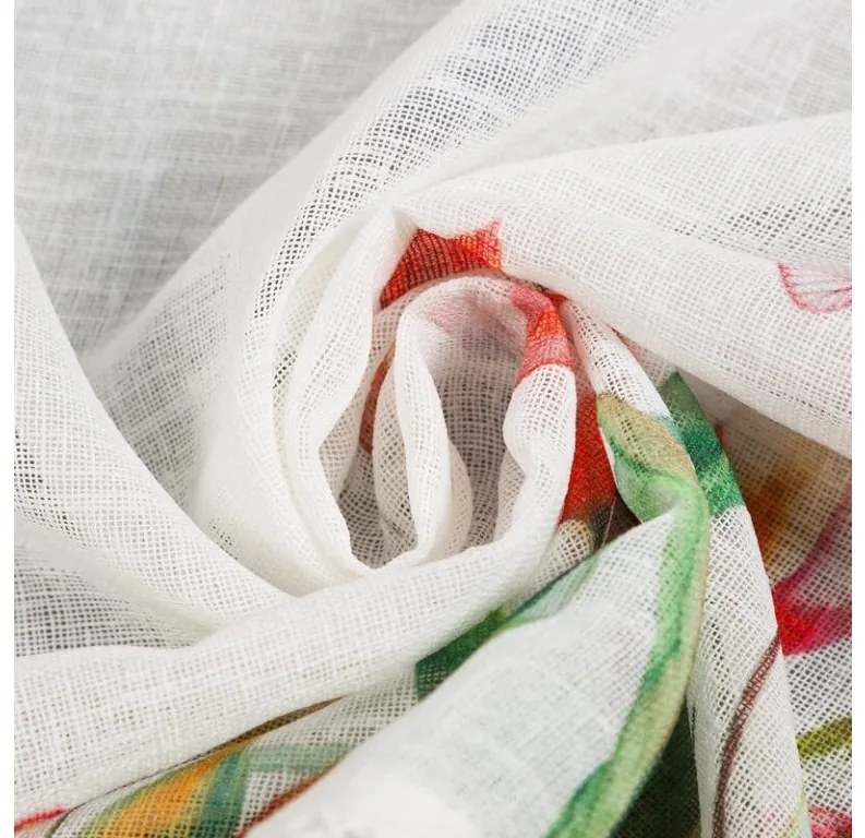 DECOREUM Záclona zdobená čipkou 150 cm x 30 cm biela 100 % polyester Rozmer varianty: 150 cm x 30 cm, Farba varianty: Biela 104665