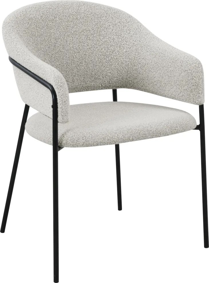 Jedálenská stolička Inga, šedo-béžová štruktúrovaná látka