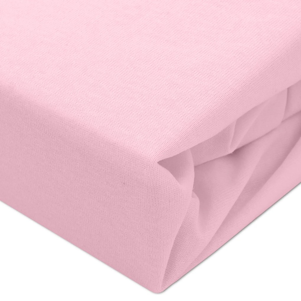 NEPRIEPUSTNÉ JERSEY PRESTIERADLO SG 005 180X200 CM CM SVETLORUŽOVÁ