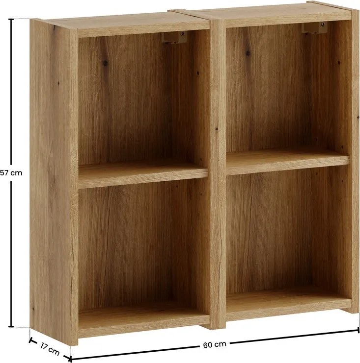 Závěsný koupelnový regál Nova Cashmere 60 cm dub coast evoke